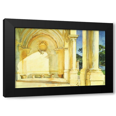 Villa Falconieri 1910 Black Modern Wood Framed Art Print with Double Matting by Sargent, John Singer