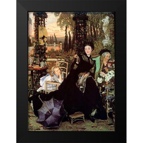 The Widow Black Modern Wood Framed Art Print by Tissot, James