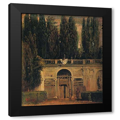 A The Pavilion Of Ariadne Black Modern Wood Framed Art Print with Double Matting by Velazquez, Diego
