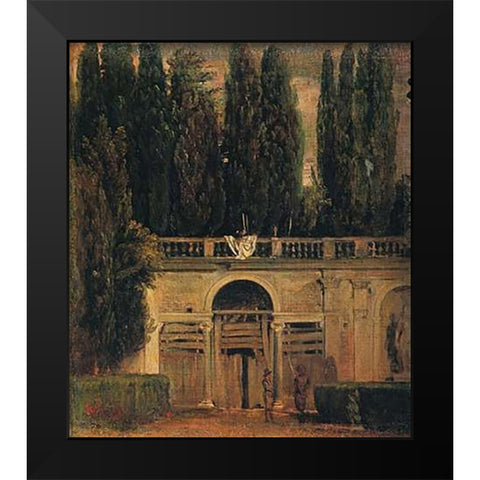 A The Pavilion Of Ariadne Black Modern Wood Framed Art Print by Velazquez, Diego