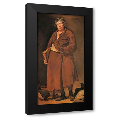 Aesop Black Modern Wood Framed Art Print with Double Matting by Velazquez, Diego