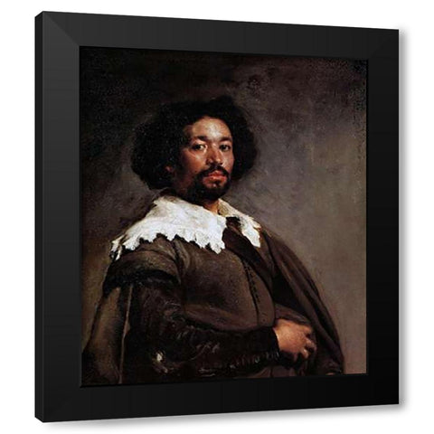 Juan De Pareja Black Modern Wood Framed Art Print by Velazquez, Diego