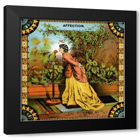 Affection Black Modern Wood Framed Art Print by Unknown