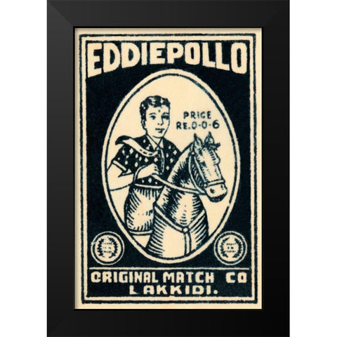 Eddie Pollo Black Modern Wood Framed Art Print by Phillumenart