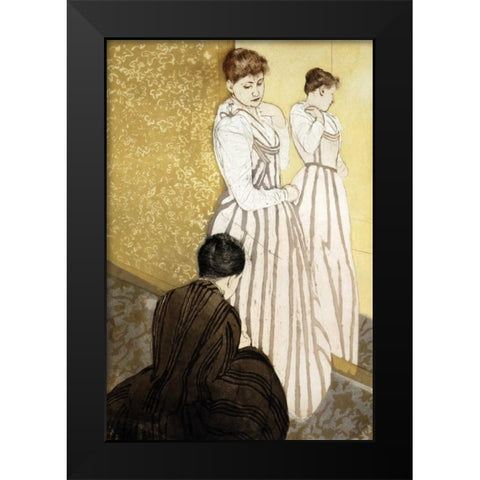 The Fitting Black Modern Wood Framed Art Print by Cassatt, Mary