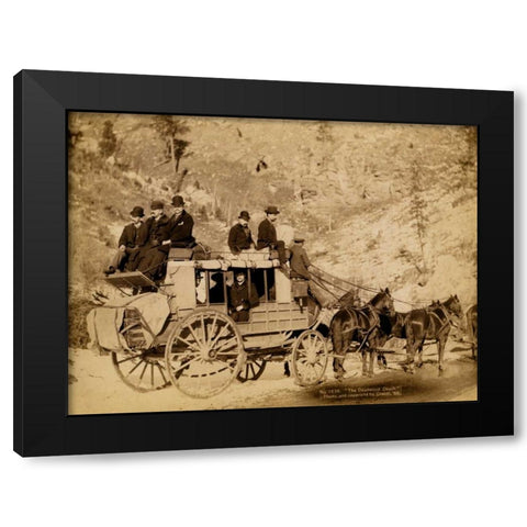 Deadwood Coach Black Modern Wood Framed Art Print by Grabill, John C.H.