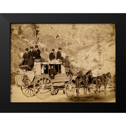 Deadwood Coach Black Modern Wood Framed Art Print by Grabill, John C.H.