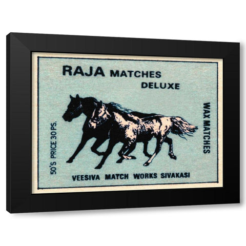 Raja Matches Deluxe Black Modern Wood Framed Art Print with Double Matting by Phillumenart