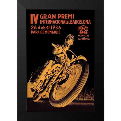 4th International Barcelona Grand Prix Black Modern Wood Framed Art Print by Unknown