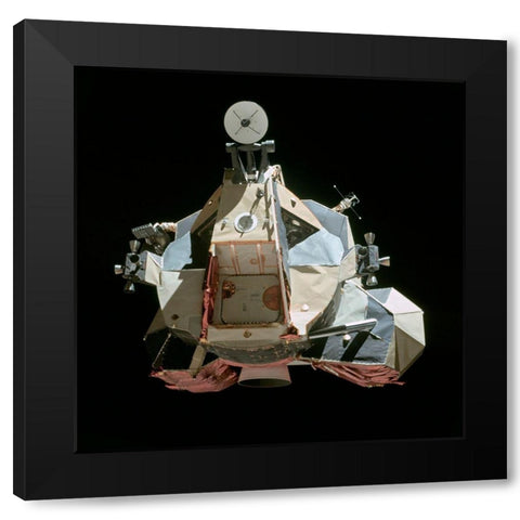 Challenger - the Apollo 17 Lunar Module, 1972 Black Modern Wood Framed Art Print by NASA