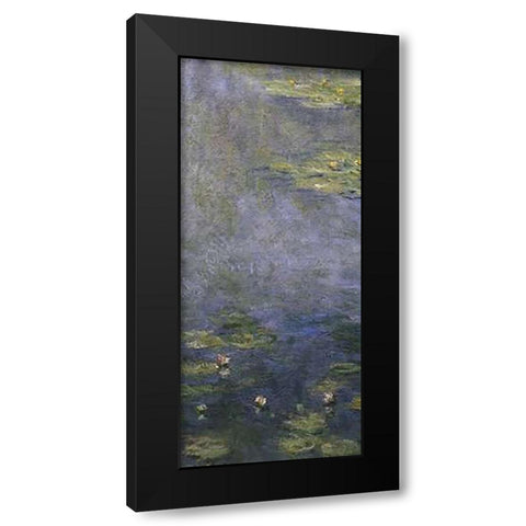 Water Lilies (Nympheas) IV (center) Black Modern Wood Framed Art Print with Double Matting by Monet, Claude