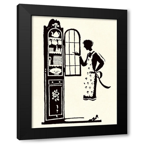 At the Vitrine Black Modern Wood Framed Art Print with Double Matting by Parrish, Maxfield