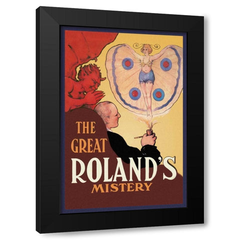 Magicians: Great Rolands Mystery Black Modern Wood Framed Art Print with Double Matting by Strobridge