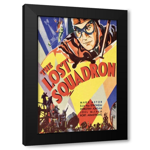 Vintage Film Posters: Lost Squadron Black Modern Wood Framed Art Print by Unknown