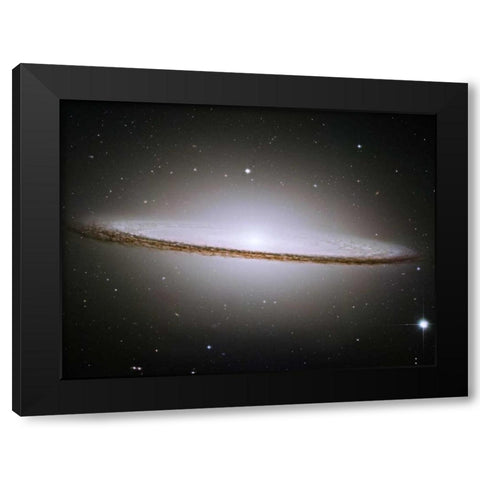M104 - The Sombrero Galaxy - Visible Light Black Modern Wood Framed Art Print with Double Matting by NASA