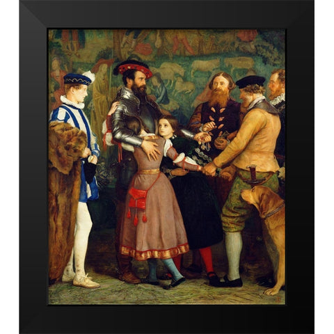 The Ransom Black Modern Wood Framed Art Print by Millais, John Everett