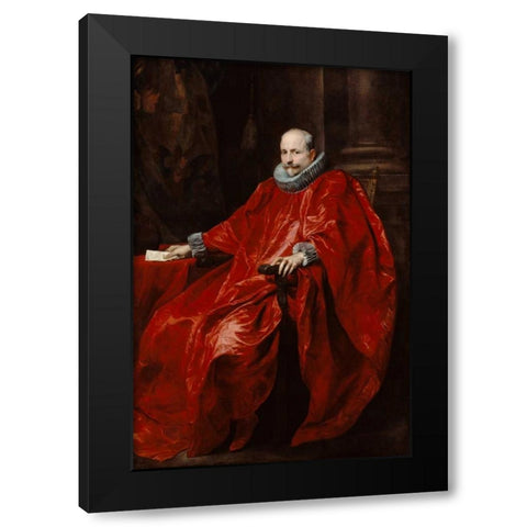 Portrait of Agostino Pallavicini Black Modern Wood Framed Art Print with Double Matting by Van Dyck, Anthony