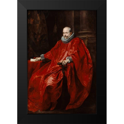 Portrait of Agostino Pallavicini Black Modern Wood Framed Art Print by Van Dyck, Anthony