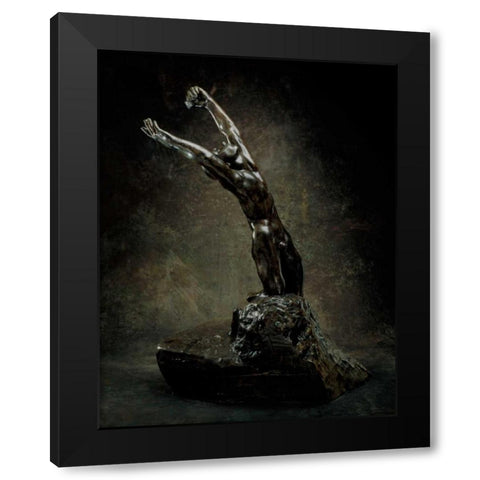 The Prodigal Son, ca. 1884/1894-1899 Black Modern Wood Framed Art Print with Double Matting by Rodin, Auguste