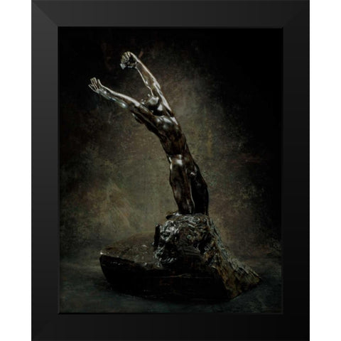 The Prodigal Son, ca. 1884/1894-1899 Black Modern Wood Framed Art Print by Rodin, Auguste