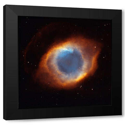 Helix Nebula - a Gaseous Envelope Expelled By a Dying Star Black Modern Wood Framed Art Print with Double Matting by NASA