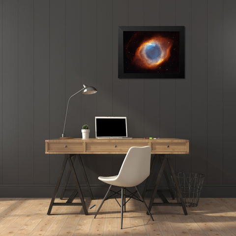 Helix Nebula - a Gaseous Envelope Expelled By a Dying Star Black Modern Wood Framed Art Print by NASA
