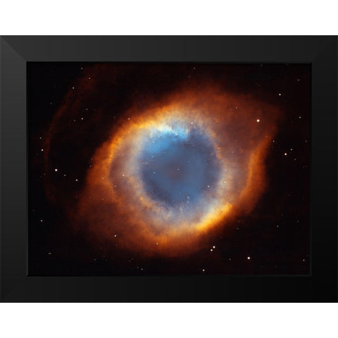 Helix Nebula - a Gaseous Envelope Expelled By a Dying Star Black Modern Wood Framed Art Print by NASA