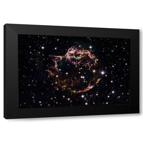 Supernova Remnant Cassiopeia A - March 2004 Black Modern Wood Framed Art Print with Double Matting by NASA