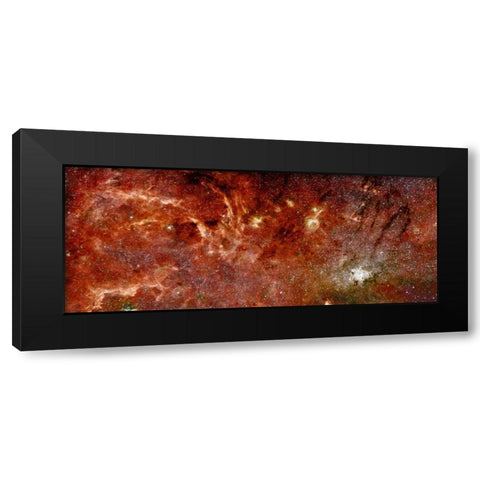 HST-Spitzer Composite of Galactic Center Black Modern Wood Framed Art Print by NASA