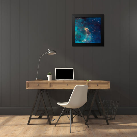 Jet in Carina - WFC3 UVIS Full Field Black Modern Wood Framed Art Print by NASA