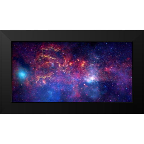 NASAs Great Observatories Examine the Galactic Center Region Black Modern Wood Framed Art Print by NASA