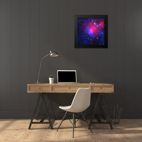 Pandoras Cluster - Abell 2744 Black Modern Wood Framed Art Print by NASA