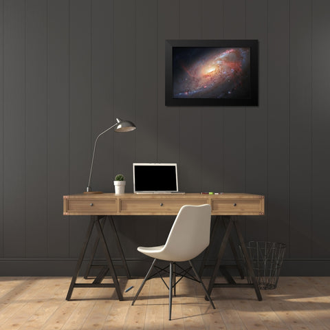 Galaxy M106 Black Modern Wood Framed Art Print by NASA