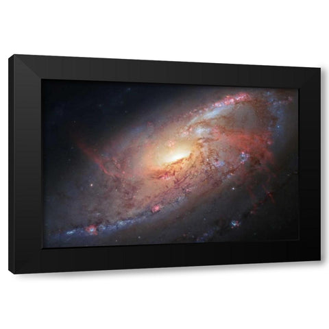 Galaxy M106 Black Modern Wood Framed Art Print by NASA