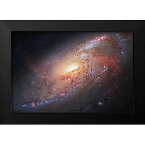 Galaxy M106 Black Modern Wood Framed Art Print by NASA