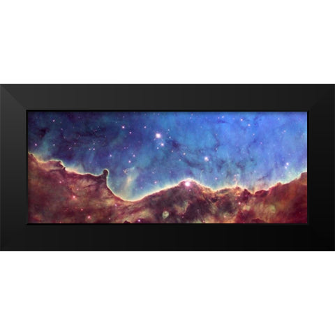 Hubble Image of NGC 3324 Black Modern Wood Framed Art Print by NASA