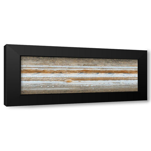 Map of Jupiter from Cassini Mission Black Modern Wood Framed Art Print by NASA