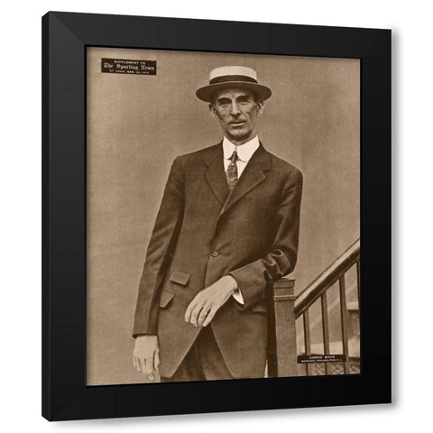 Connie Mack, Manager, Philadelphia American League, 1880 Black Modern Wood Framed Art Print with Double Matting by Leopold Morse Goulston Baseball Collection,