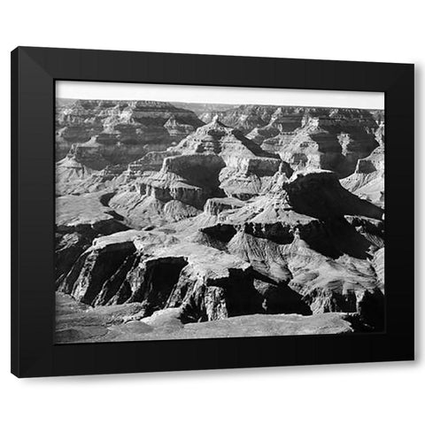 Grand Canyon National Park - National Parks and Monuments, Arizona, 1940 Black Modern Wood Framed Art Print with Double Matting by Adams, Ansel