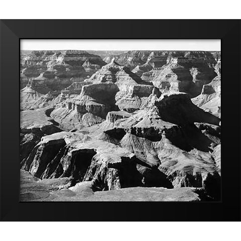 Grand Canyon National Park - National Parks and Monuments, Arizona, 1940 Black Modern Wood Framed Art Print by Adams, Ansel