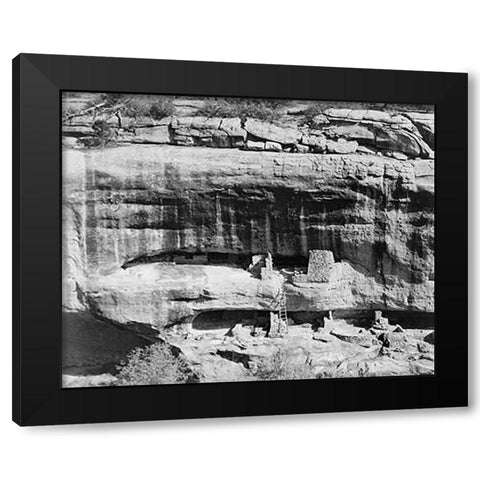 Cliff dwellings, Mesa Verde National Park, Colorado, 1941 Black Modern Wood Framed Art Print with Double Matting by Adams, Ansel