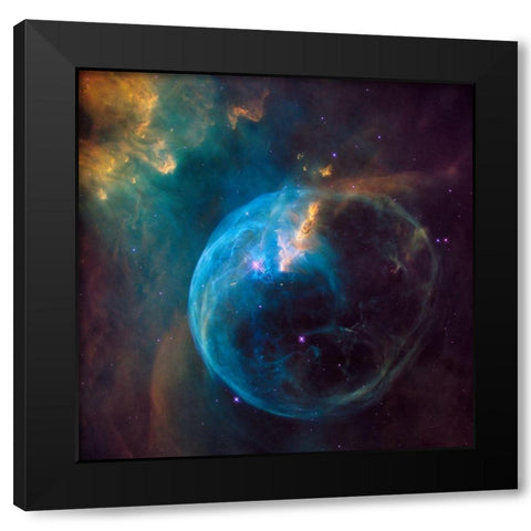 Bubble Nebula (NGC 7635) Black Modern Wood Framed Art Print by NASA