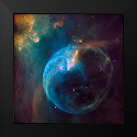 Bubble Nebula (NGC 7635) Black Modern Wood Framed Art Print by NASA