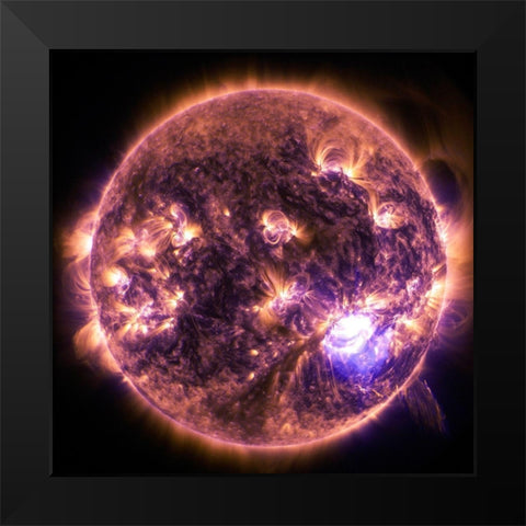 Solar Dynamics Observatory - December 19, 2014 Black Modern Wood Framed Art Print by NASA SDO,