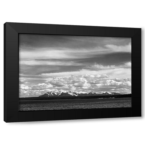 Yellowstone Lake, Mt. Sheridan, Yellowstone National Park, Wyoming, ca. 1941-1942 Black Modern Wood Framed Art Print with Double Matting by Adams, Ansel