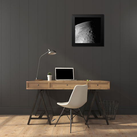 Moon - North Pole, 01/29/1996 Black Modern Wood Framed Art Print by NASA