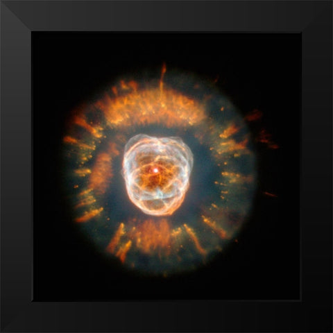 NGC 2392 - Eskimo Nebula Black Modern Wood Framed Art Print by NASA