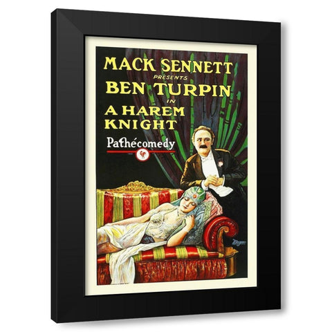 A Harem Knight with Ben Turpin, 1926 Black Modern Wood Framed Art Print with Double Matting by Hollywood Photo Archive