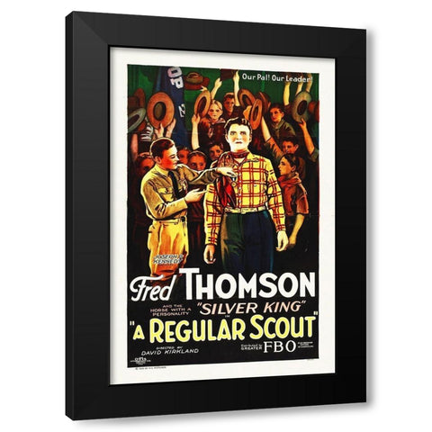 A Regular Scout, 1926 Black Modern Wood Framed Art Print with Double Matting by Hollywood Photo Archive