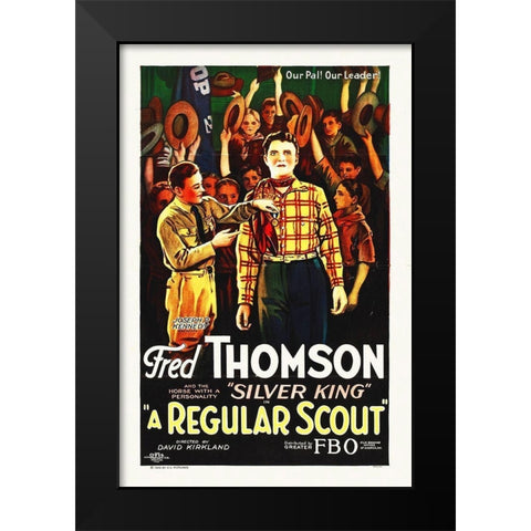 A Regular Scout, 1926 Black Modern Wood Framed Art Print by Hollywood Photo Archive